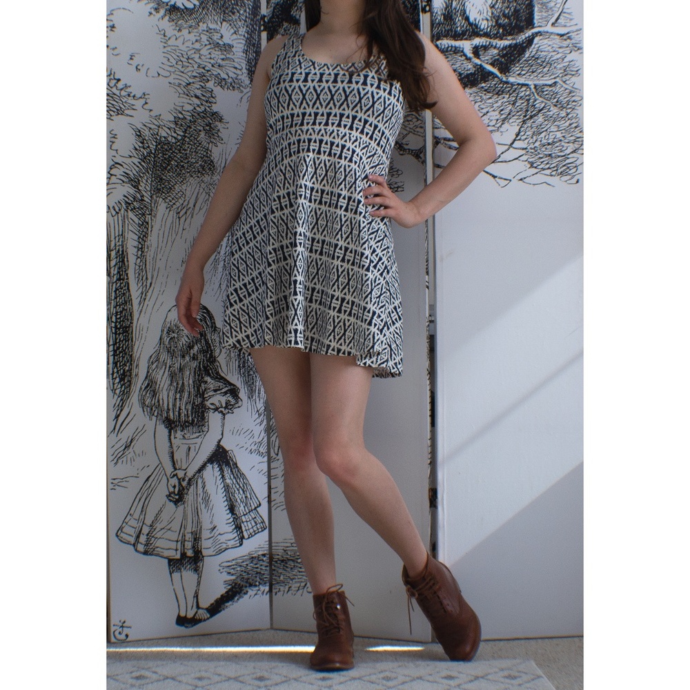 Dress with Aztec-Style Pattern